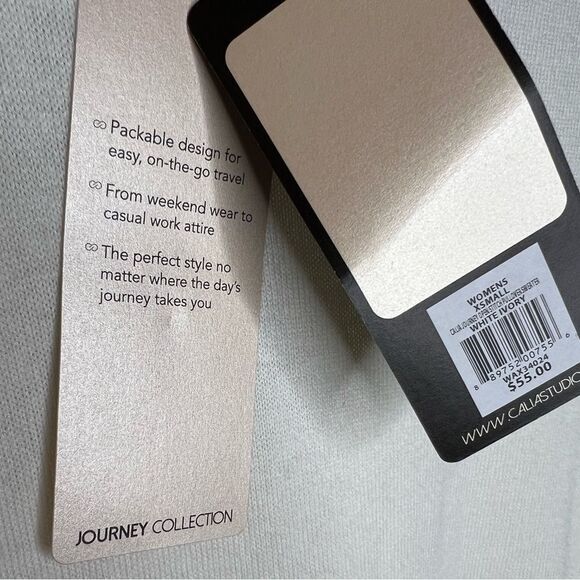 NWT CALIA Carrie Underwood Journey Open Stitch Pullover Sweater White Ivory XS - Picture 9 of 10